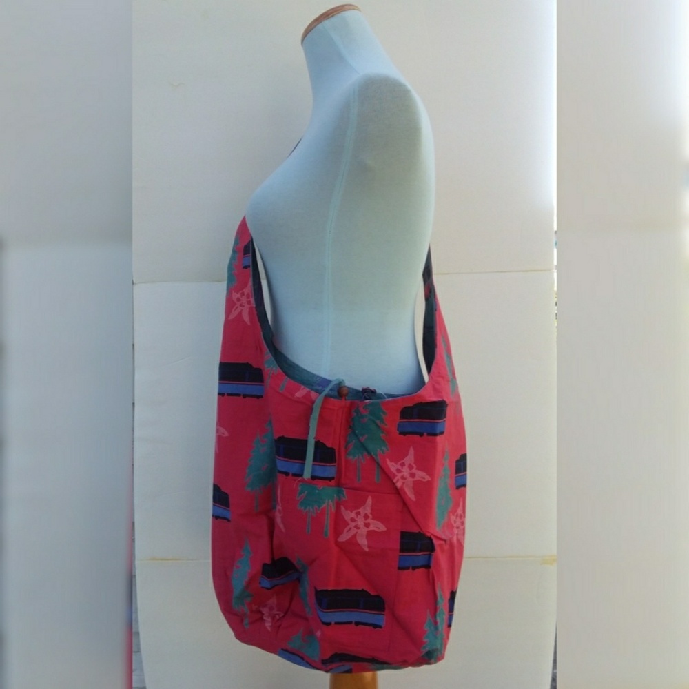 Art Studio Company Reversible Tote Blue and Coral